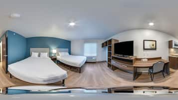 Chambre Standard, 2 grands lits, non-fumeurs | Bureau, fer et planche à repasser, Wi-Fi gratuit, draps fournis