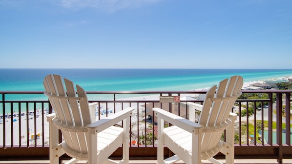 Condo, Multiple Beds, Pool Access, Ocean View ( flr10 - 3BR 3BA - (9)) | Balcony view - Westwinds 4786 (Miramar Beach)