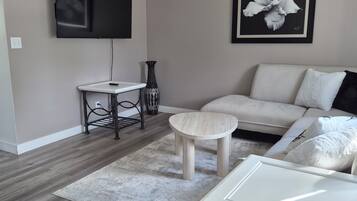 Smart TV, books, stereo, printers