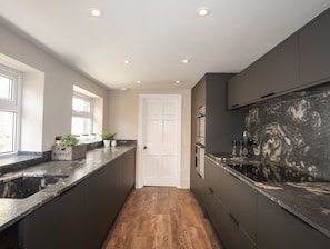 Fridge, dishwasher, electric kettle, toaster