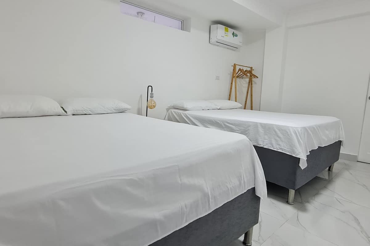 family quadruple room, 2 double beds | egyptian cotton sheets, premium bedding, down duvets, memory-foam beds