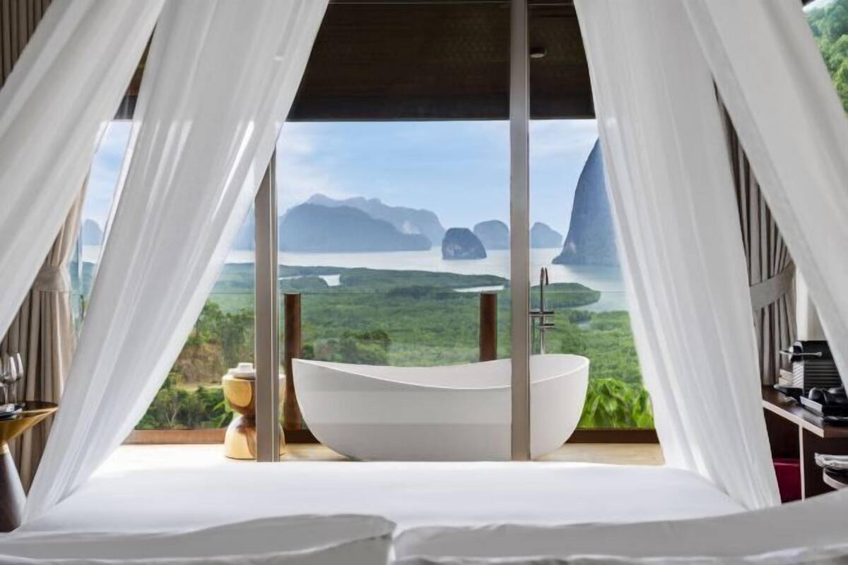 1 slaapkamer, luxe beddengoed, een minibar, een kluis op de kamer