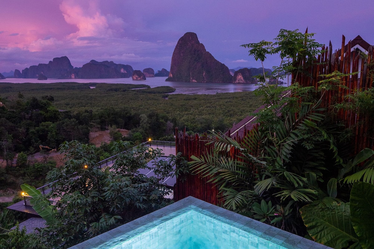 Panoramic Villa, 1 King Bed, Private Pool, Sea View | Private pool