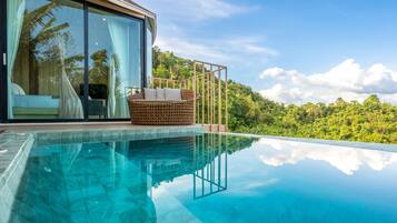 Villa panorámica, 1 cama King size, alberca privada, vista al mar | Alberca privada