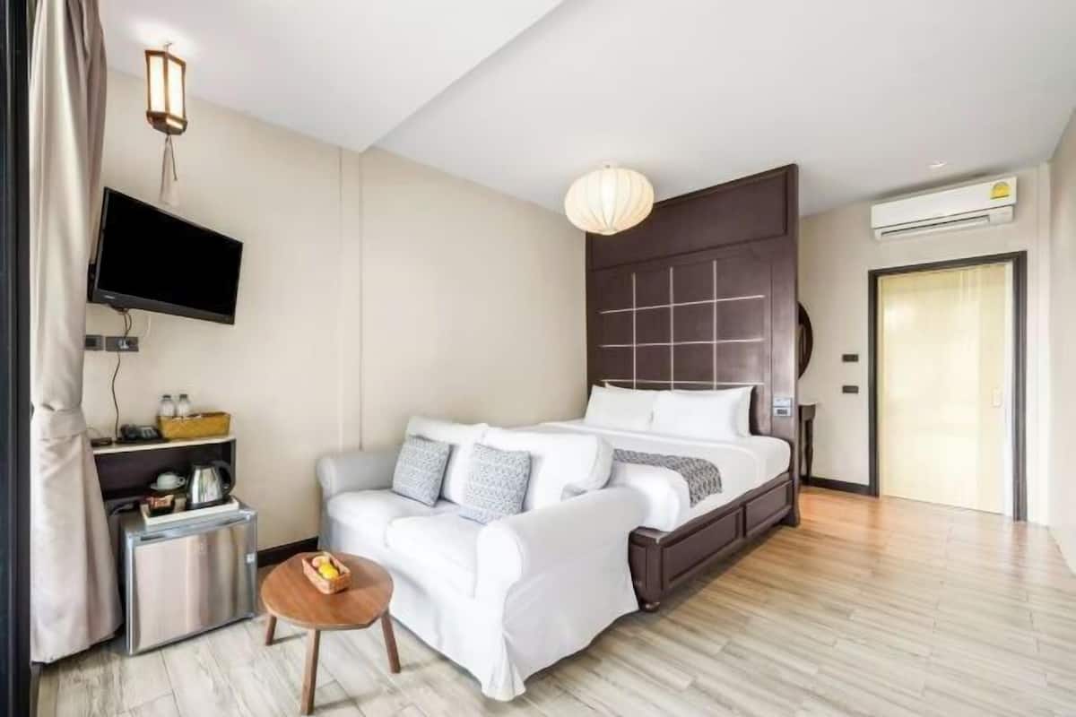 1 slaapkamer, luxe beddengoed, een minibar, een kluis op de kamer