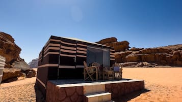 Panoramic Studio, Terrace | Desk, bed sheets