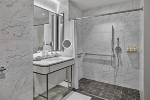 Free toiletries, hair dryer, bathrobes, towels