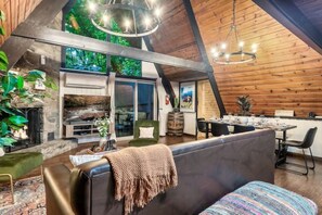 Living area - A-Frame Cabin-Hot tub, Patio, Minutes to Downtown! (Gatlinburg)