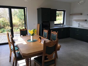 Dining - Modernised cottage, panoramic lake views, private woodland walks along lakeside. (Boyle)