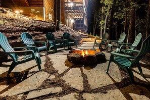 Terrace/patio - Family Fun Cabin | Fire Pit, Hot Tub, Game Room (Blue Ridge)