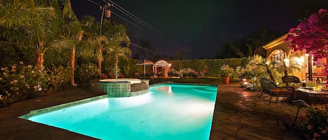 Outdoor pool, a heated pool