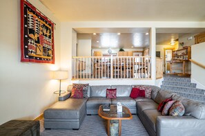 TV, fireplace - Luxury Community Amenities, Central Location, Private Hot Tub & Pet-Friendly! (Park City)