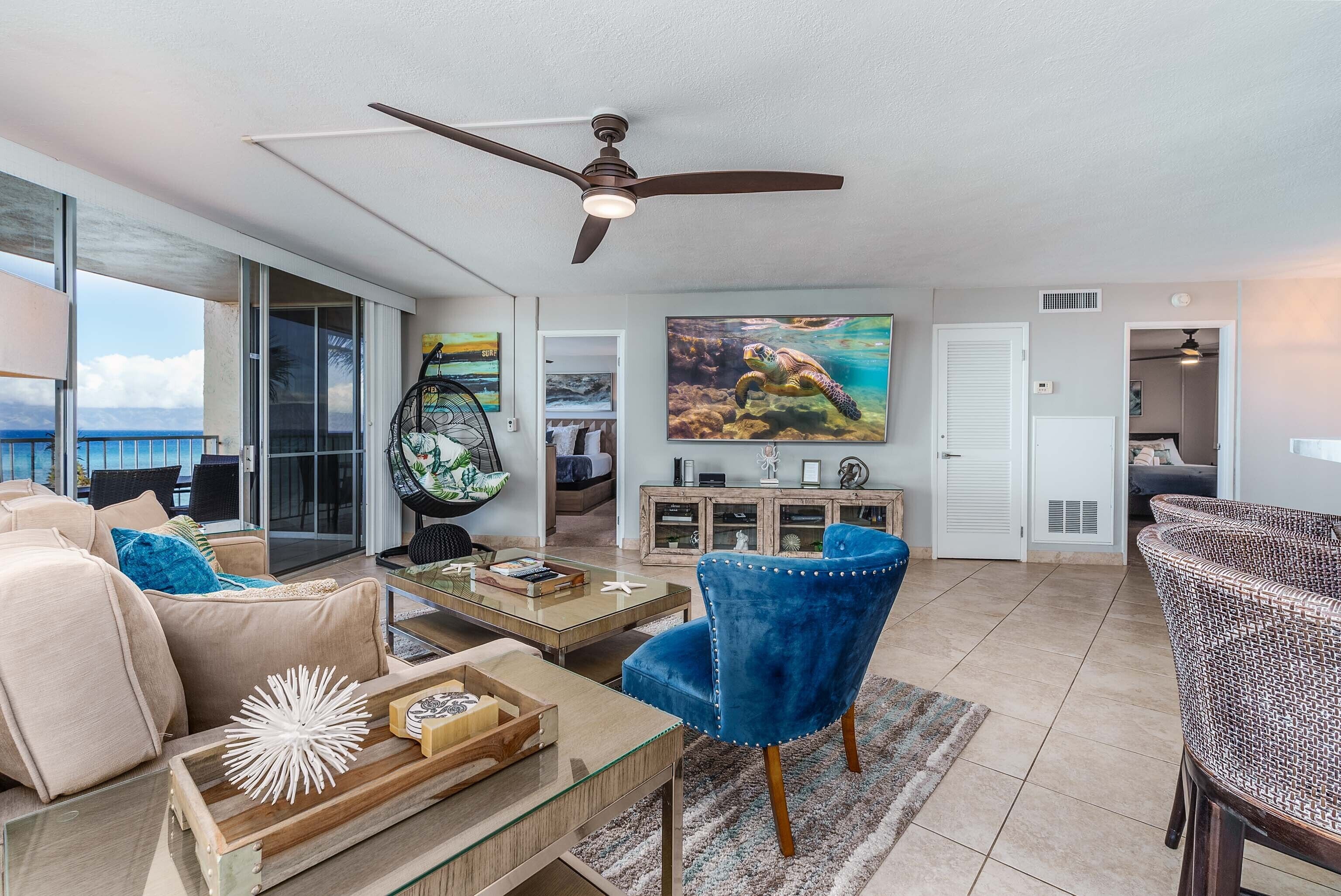 Royal Kahana Direct Oceanfront Corner 2Bd/3Ba Hotel zoned Safe to Book Resort! 