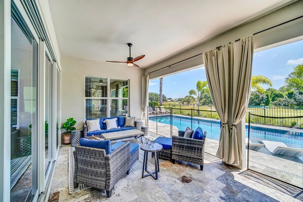 A heated pool