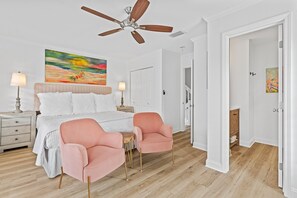 3 bedrooms, desk, iron/ironing board, travel crib