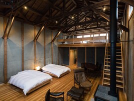 Room, 64sqm, Max. 5 people, 4 Double beds + 1 Extra futon, Non Smoking | Free WiFi, bed sheets