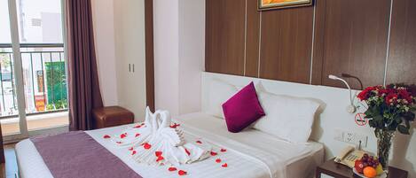 Superior Double or Twin Room, City View | Pillowtop beds, minibar, in-room safe, laptop workspace