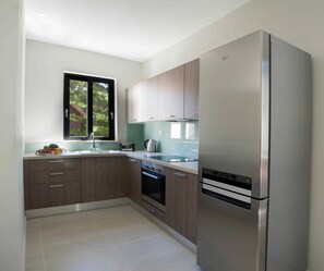 Fridge, oven, stovetop, dishwasher