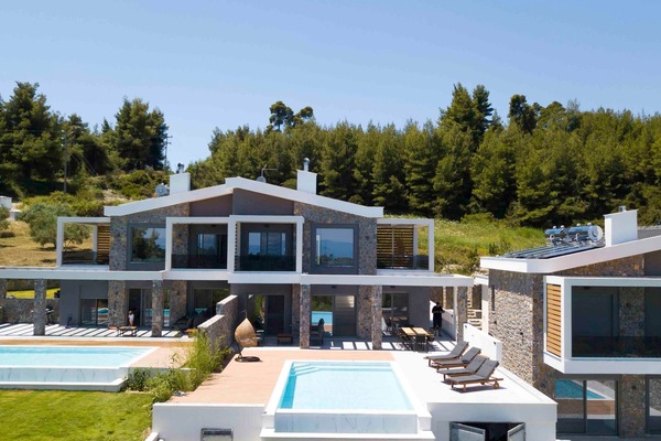 Villas front side view