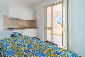 Fridge, oven, stovetop, cookware/dishes/utensils