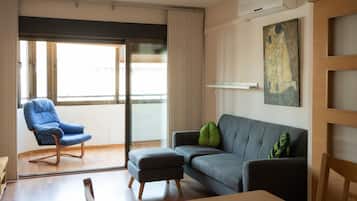 Een flatscreentelevisie