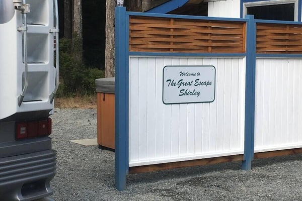 Privacy fence for Hot Tub and Seating area