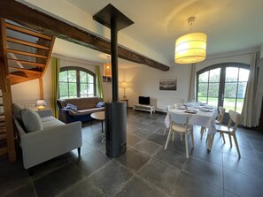 TV, fireplace, DVD player