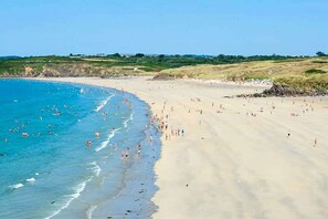 Vlak bij het strand