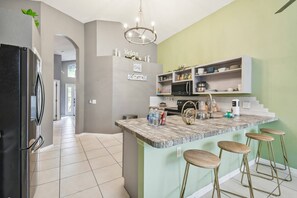 Fridge, microwave, dishwasher, dining tables - 5BR Villa w/ Pool | Lake Berkley (Kissimmee)