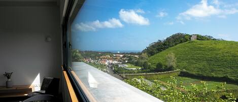 Casa de campo panorámica, en el área del jardín | Ropa de cama de alta calidad y camas con efecto memoria 