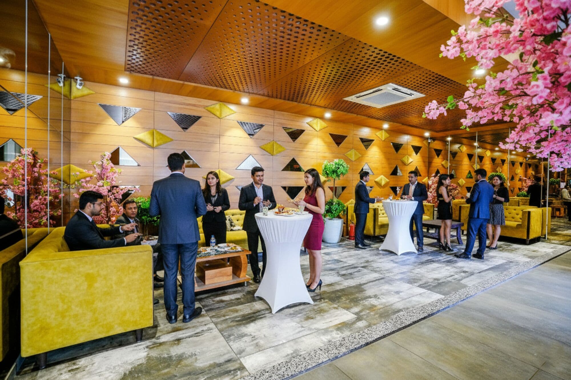 Outdoor banquet area