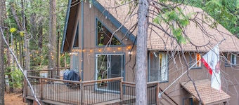 Le Chalet cabin with Hot Tub near Big Trees!