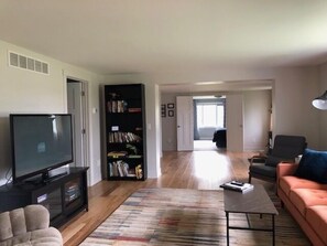 Smart TV, fireplace, DVD player, offices