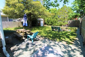 Outdoor dining - Convenient Single-Level Retreat Near Harbor, Ferries & Main St Hyannis (2309) (Hyannis)