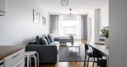 Top Floor 1BR Home with Parking, Sauna and Balcony