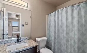 Towels, soap, shampoo, toilet paper