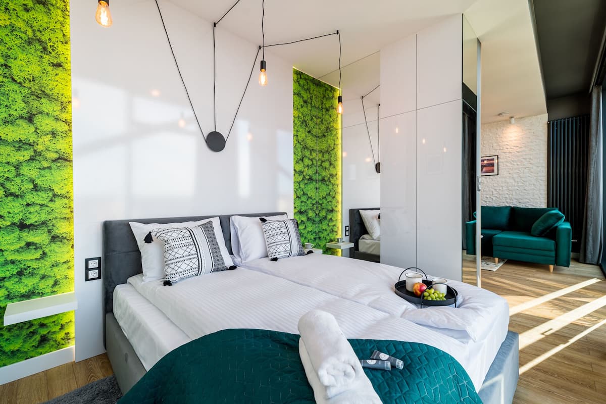 Panoramic Apartment | 1 bedroom, premium bedding, memory-foam beds, individually decorated