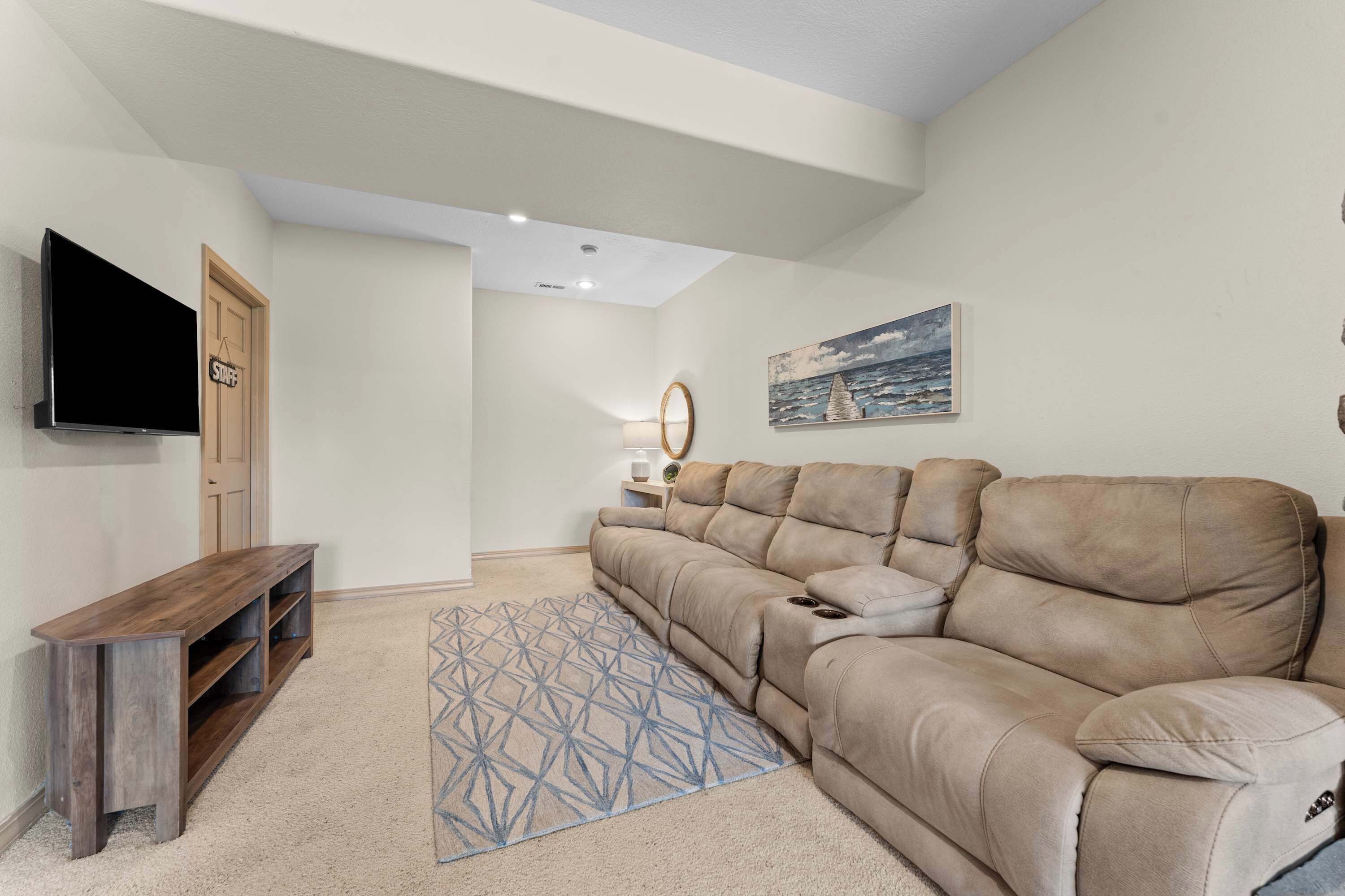 TV, fireplace, video games, DVD player