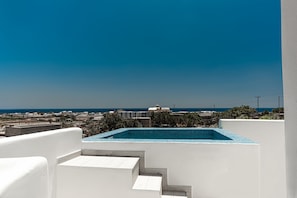 Basic Apartment, 2 Bedrooms (Lemon) | View from room - Tree Houses with private jaccuzi (Santorini)