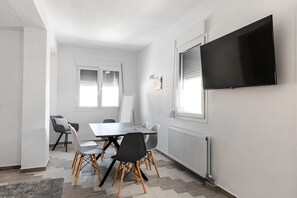 Basic Apartment, 2 Bedrooms (Lemon) | Living area | 1-inch flat-screen TV with digital channels, TV - Tree Houses with private jaccuzi (Santorini)
