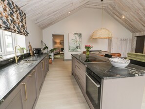 Fridge, dishwasher, electric kettle, toaster