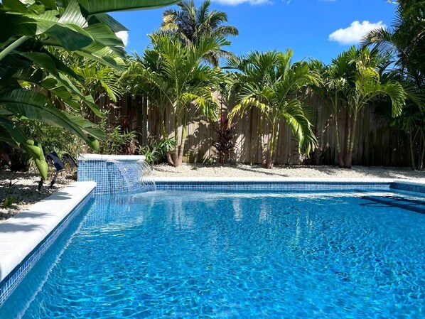 Outdoor pool, a heated pool