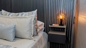 3 habitaciones, ropa de cama de alta calidad y cubrecamas