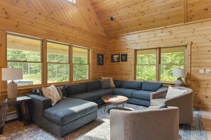 Smart TV, fireplace, table tennis, books