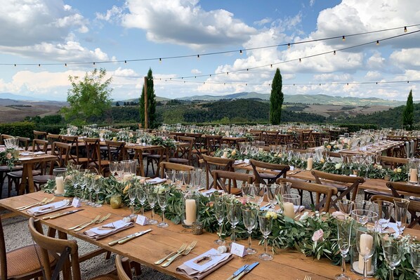 Espace de banquet à l’extérieur