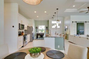 Fridge, microwave, stovetop, dishwasher - Pool & Gulf Access Canal: Chic Cape Coral Home! (Cape Coral)