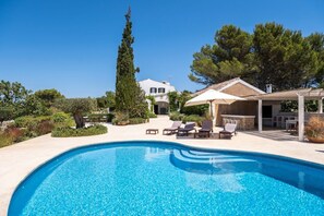Pool - Deluxe Santa Monica - Six Bedroom Villa, Sleeps 12 (Es Migjorn Gran)