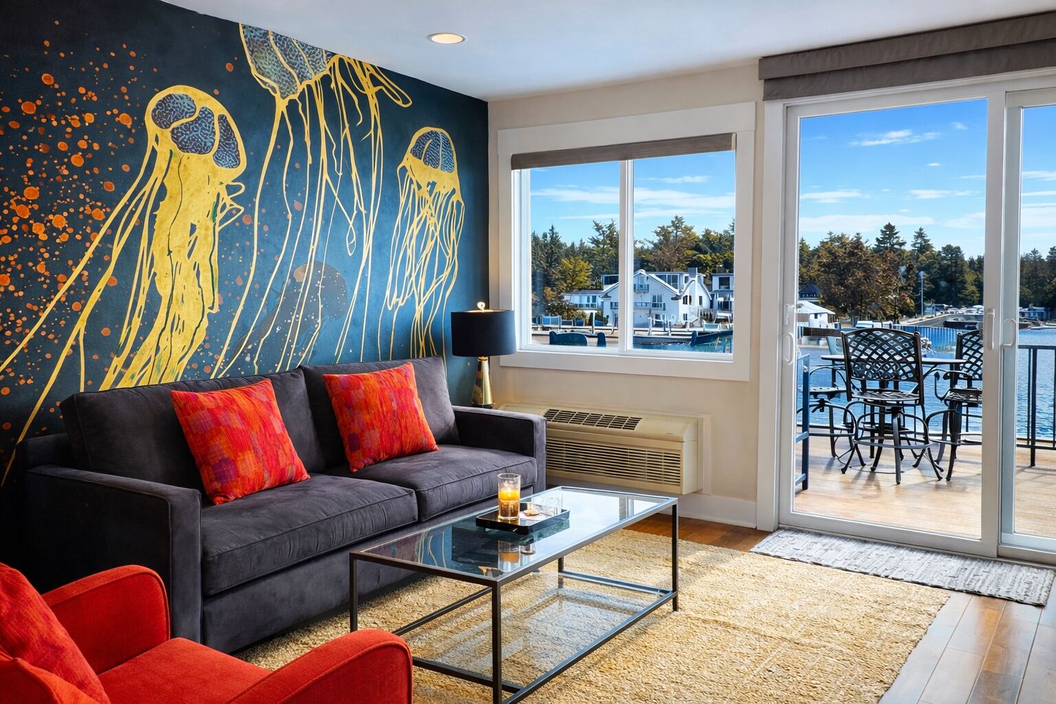 Smart-tv, böcker och ett filmbibliotek