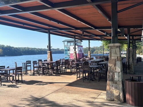 Modern Lake Home with Private Boat Dock with two story Party Deck in Gainesville