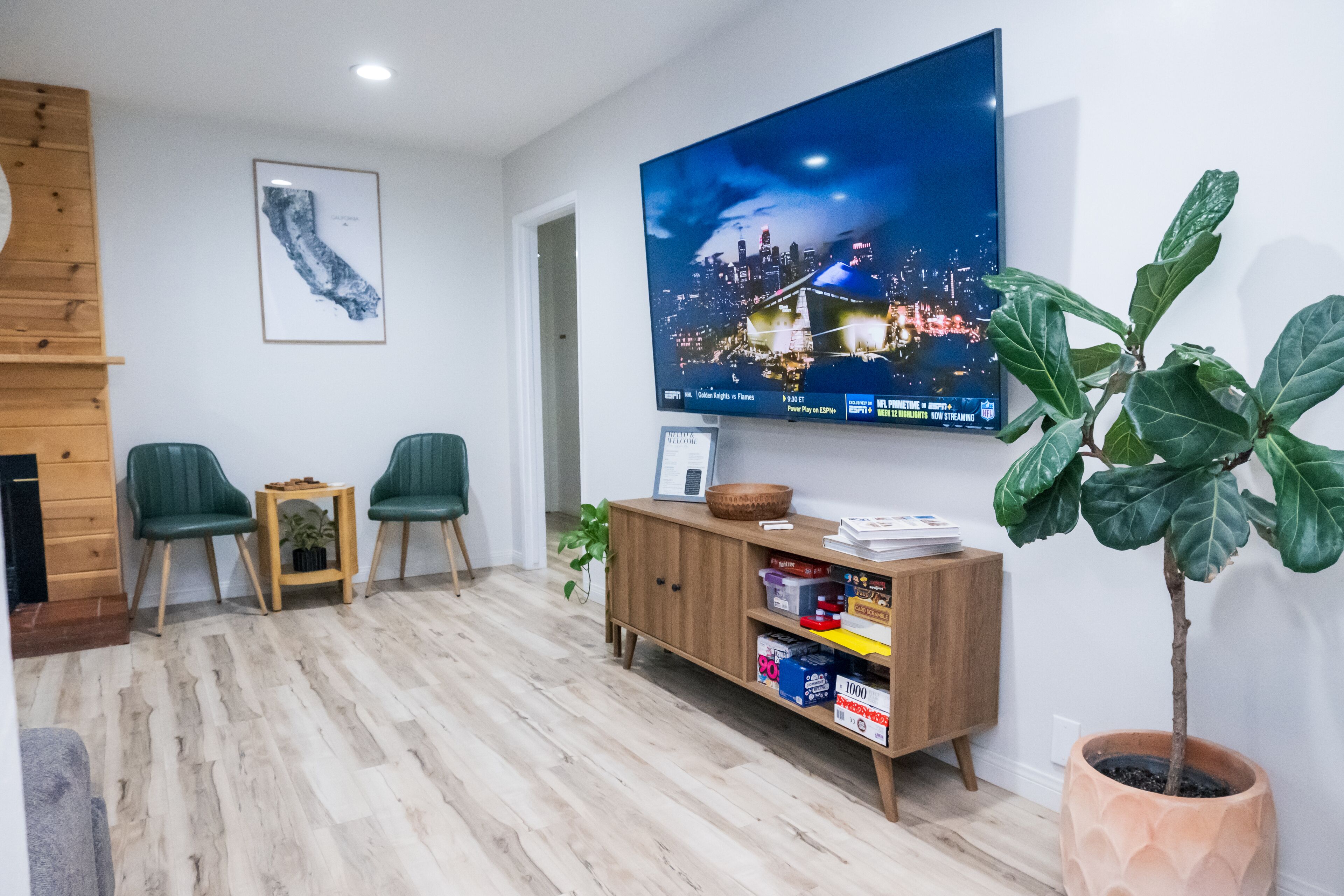 Smart TV, video games, books, stereo